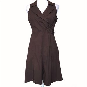 Ann Taylor Dark Brown Cotton Sleeveless